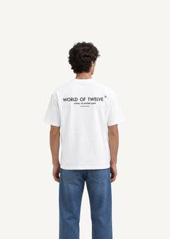 Essential oversized white T-shirt – back on model