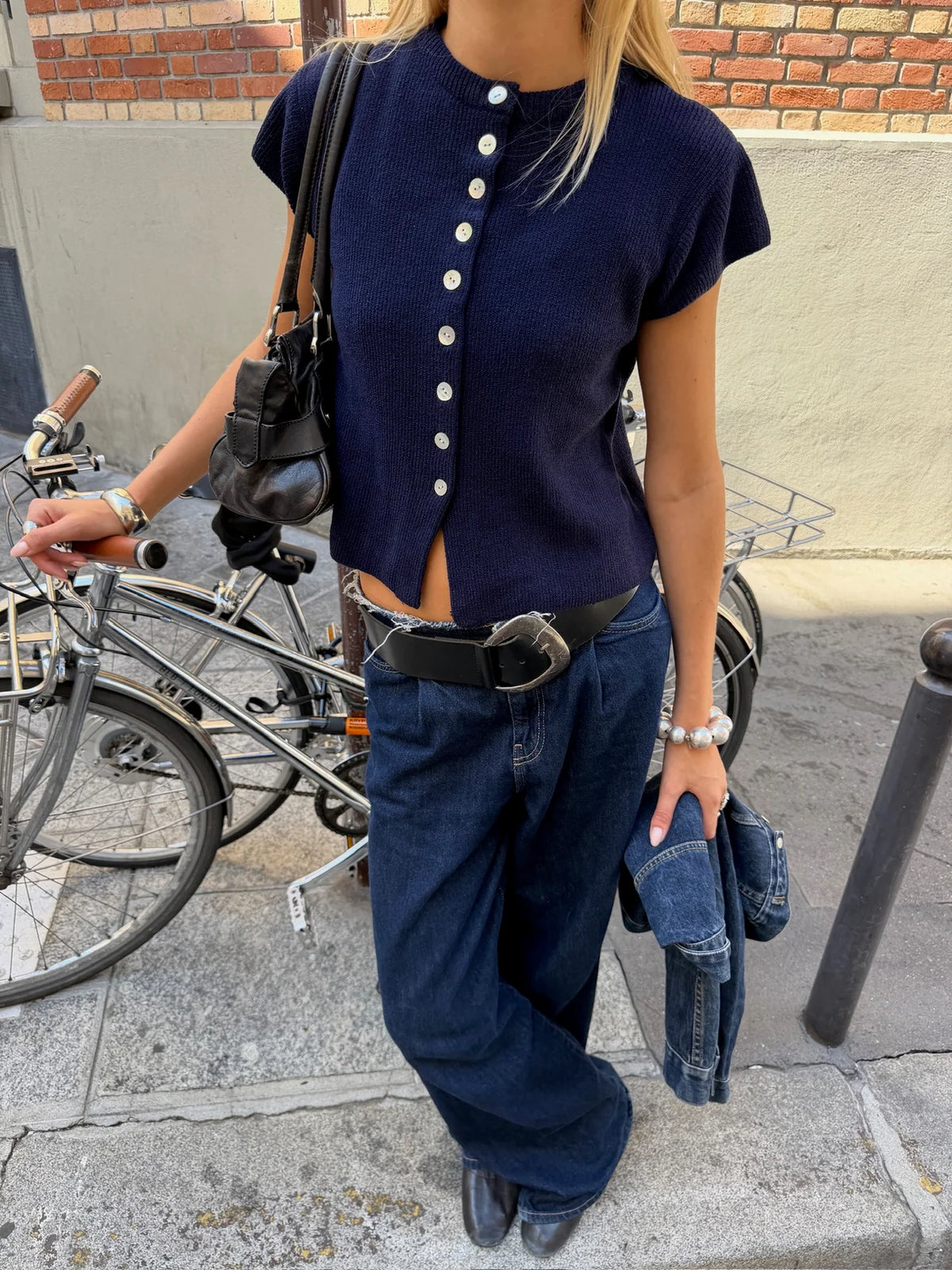 Suki Top Navy