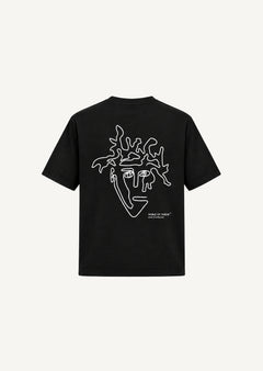Visage oversized black T-shirt – back product