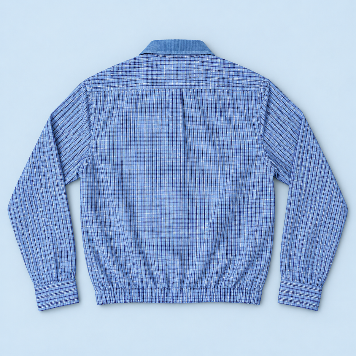 Blue Check Ralph Lauren upcycled jacket — back