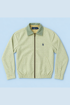 Ralph Lauren Upcycled Zip Jacket – Green Check — front