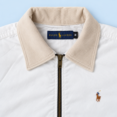 Ivory Ralph Lauren upcycled jacket — collar
