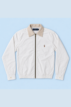 Ivory Ralph Lauren upcycled jacket — front
