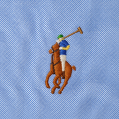 Ralph Lauren Upcycled Zip Jacket – Light Blue — logo