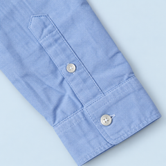 Ralph Lauren Upcycled Zip Jacket – Light Blue — sleeve