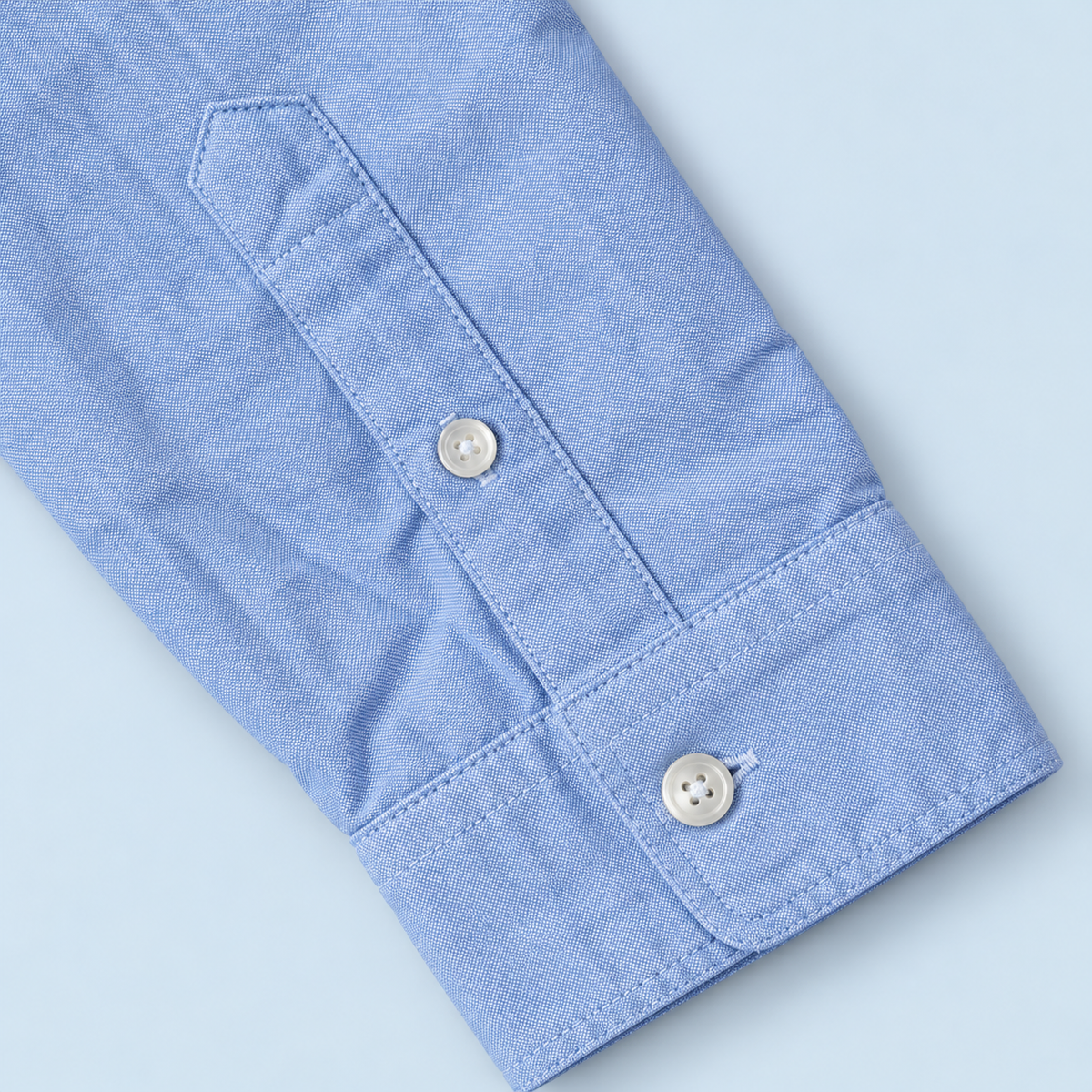 Ralph Lauren Upcycled Zip Jacket – Light Blue — sleeve