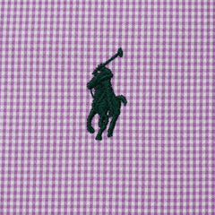 Lilac Check Ralph Lauren upcycled jacket — logo