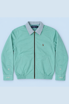 Mint Green Ralph Lauren upcycled jacket — front