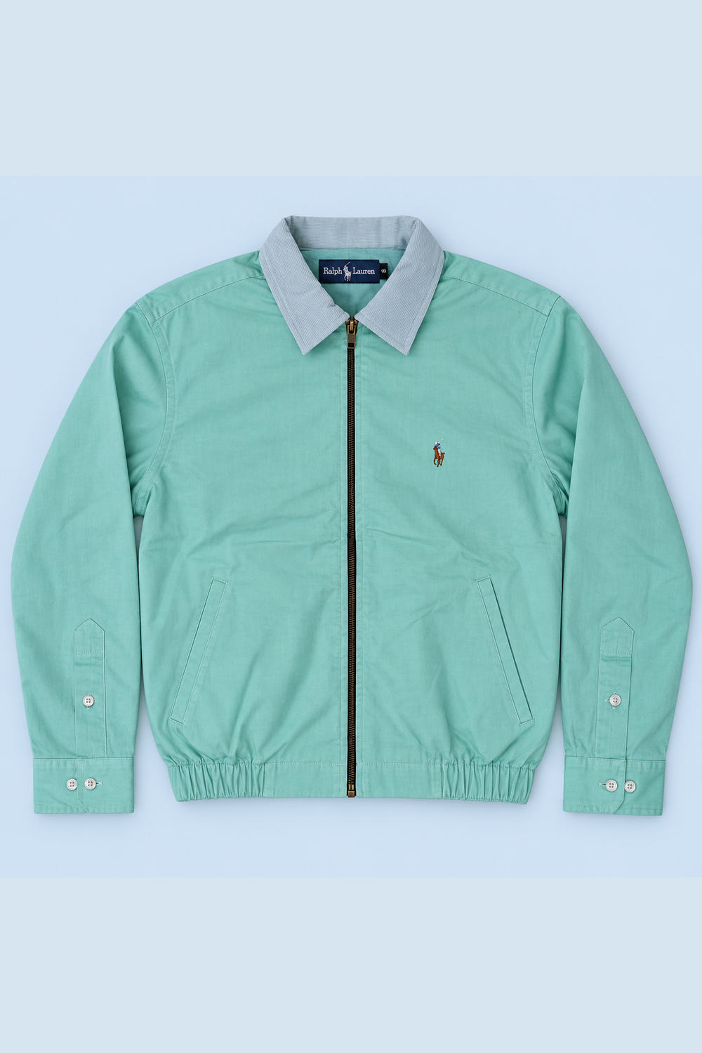 Mint Green Ralph Lauren upcycled jacket — front