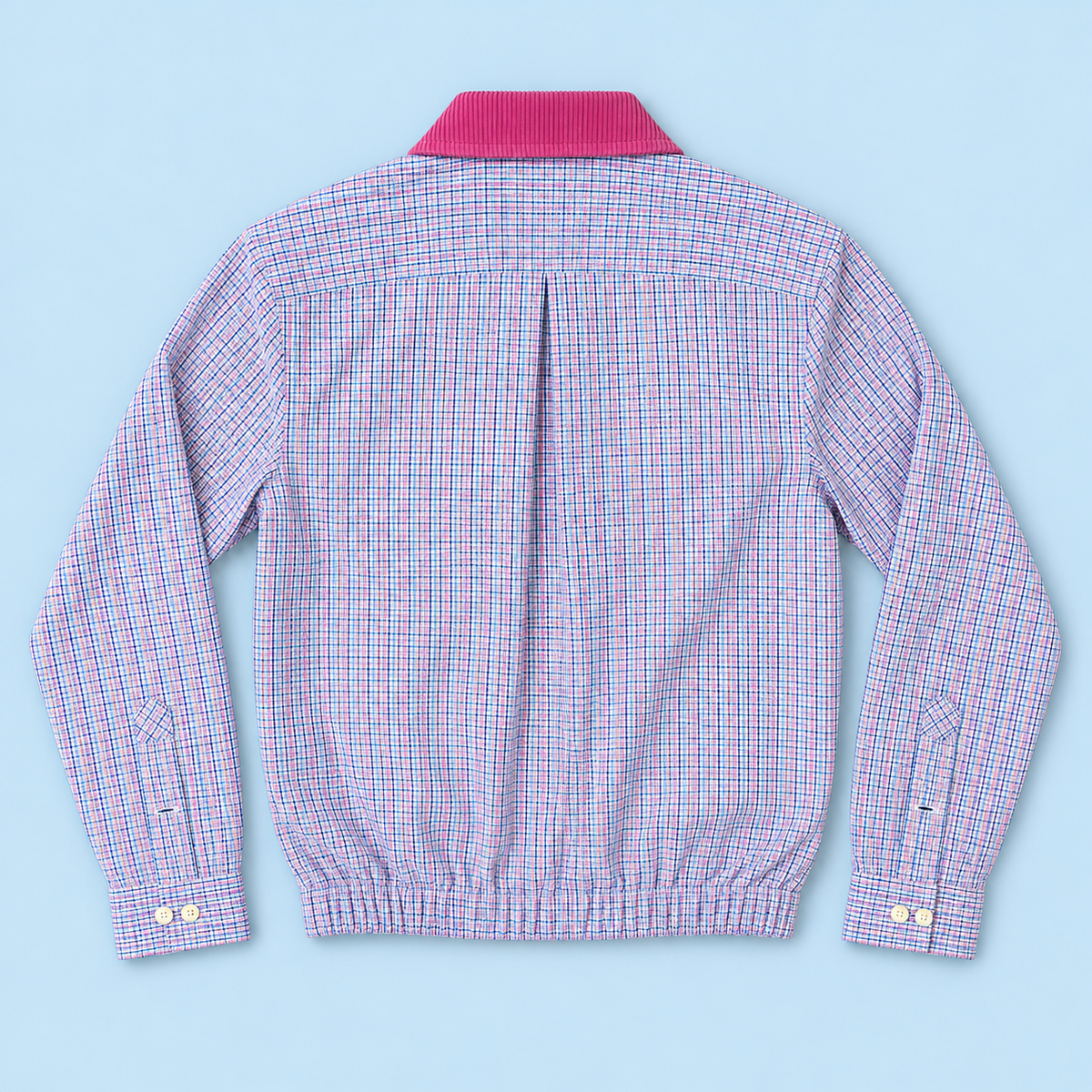 Pink Check Ralph Lauren upcycled jacket — back