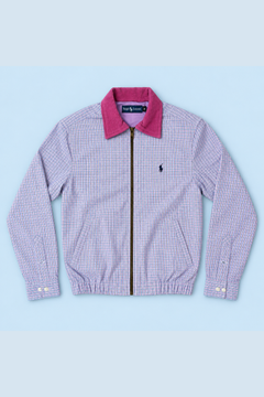 Pink Check Ralph Lauren upcycled jacket — front