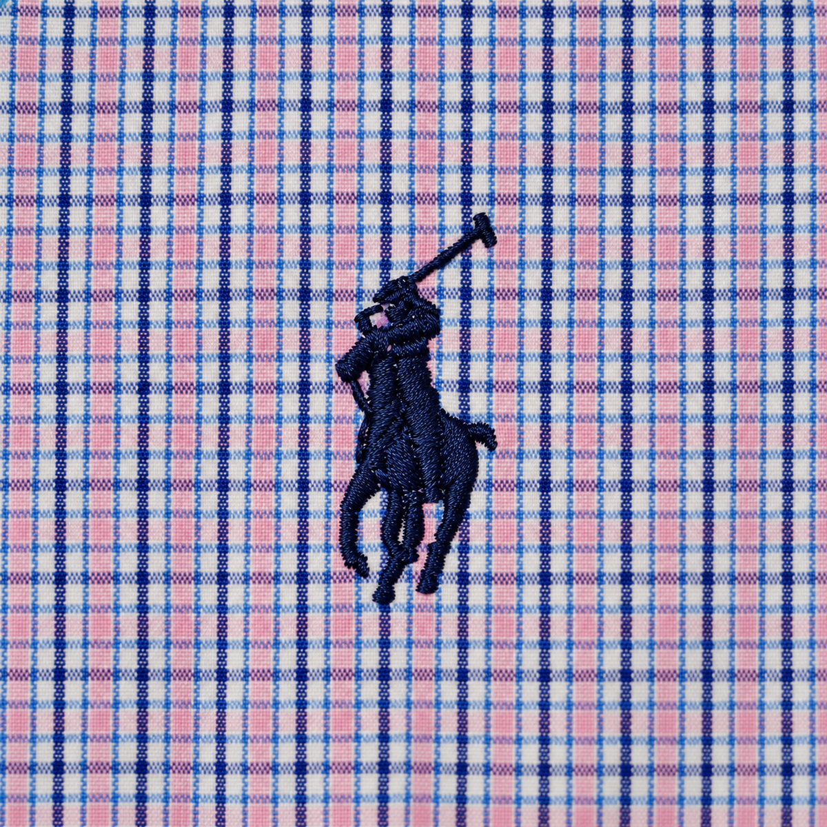 Pink Check Ralph Lauren upcycled jacket — logo