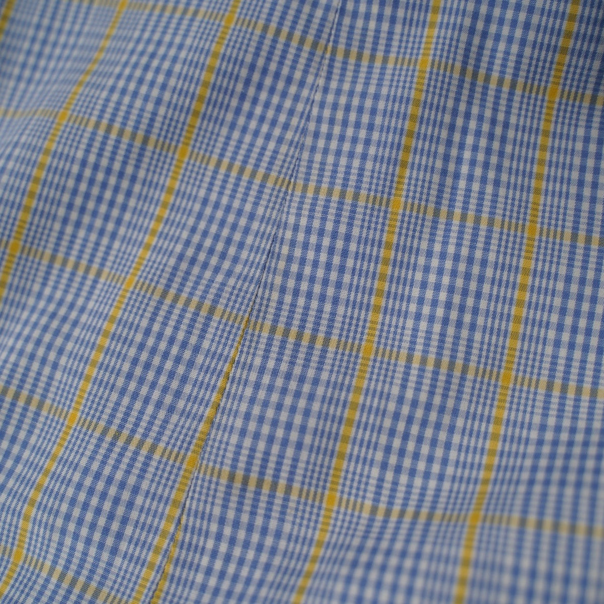 Ralph Lauren Upcycled Zip Jacket Blue Yellow Check – fabric van het originele kledingstuk
