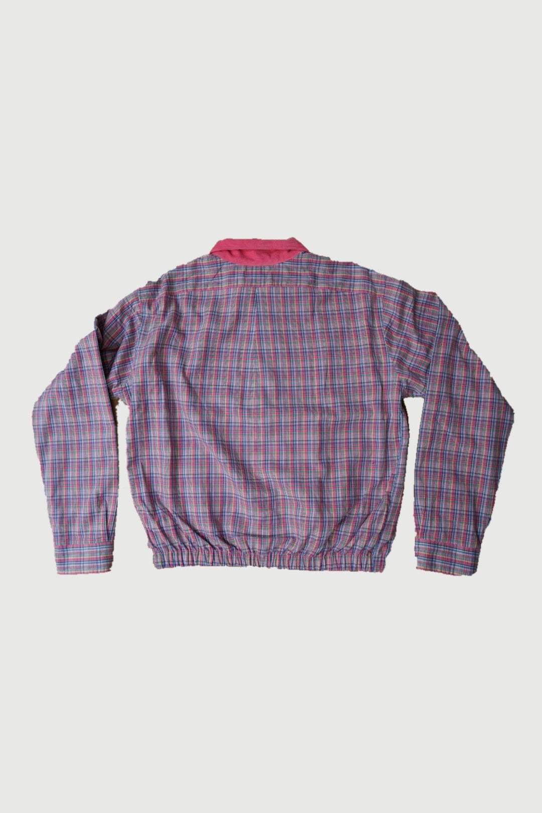 Ralph Lauren upcycled zip jacket Multicolour Pink Check – achterkant, foto van het originele kledingstuk