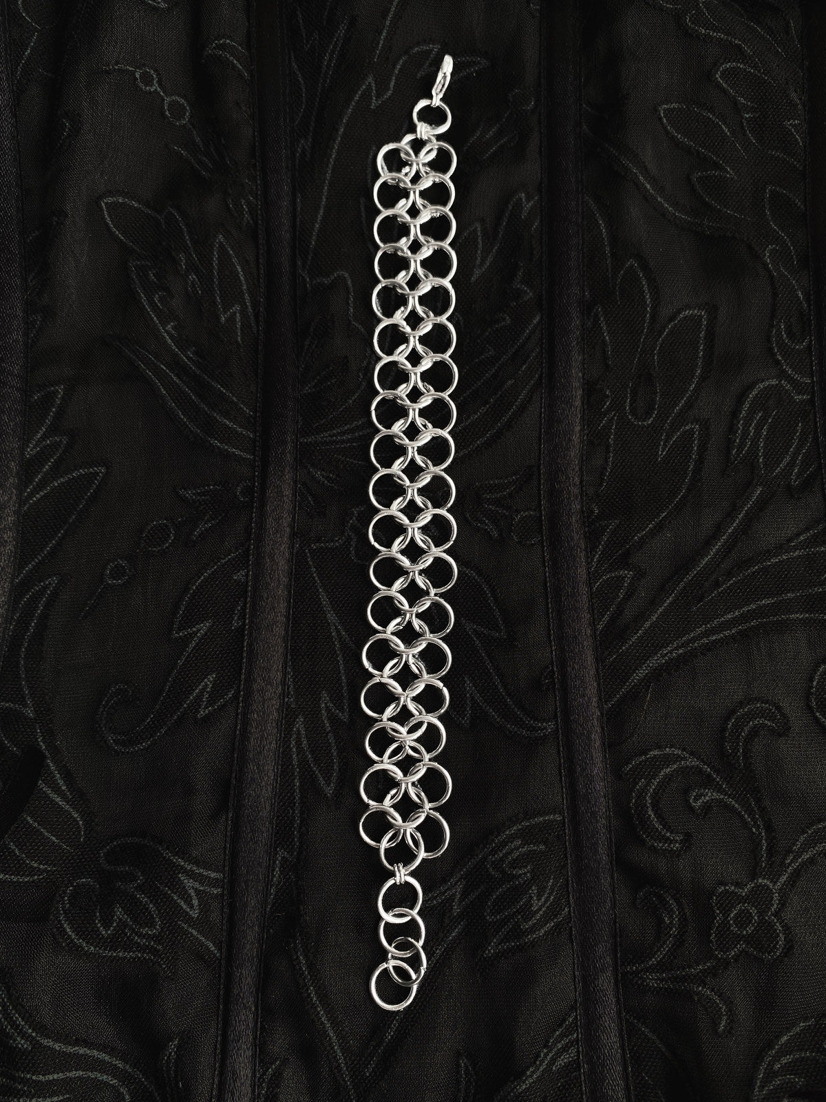 Digitalis handmade stainless steel chainmail bracelet by Mandragor Design