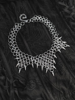Urtica handmade stainless steel chainmail necklace by Mandragor Design
