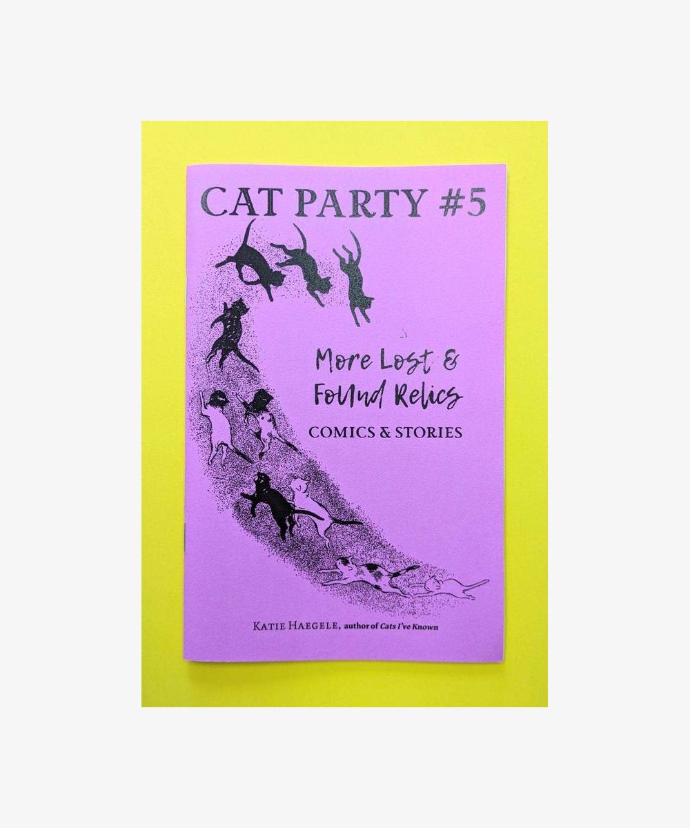 cat party five – centred cover image on light grey background