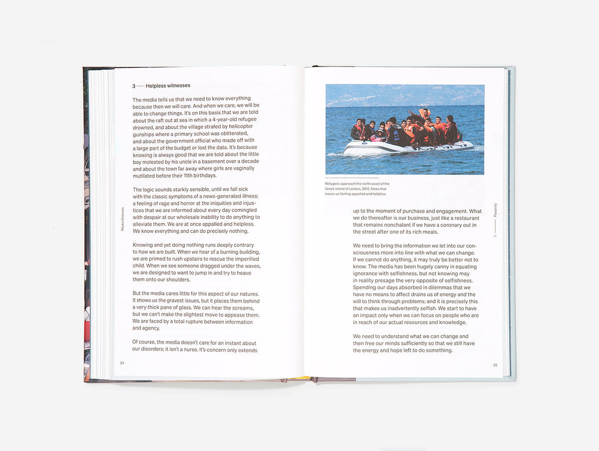 How Modern Media Destroys Our Minds – open pages from inside the book