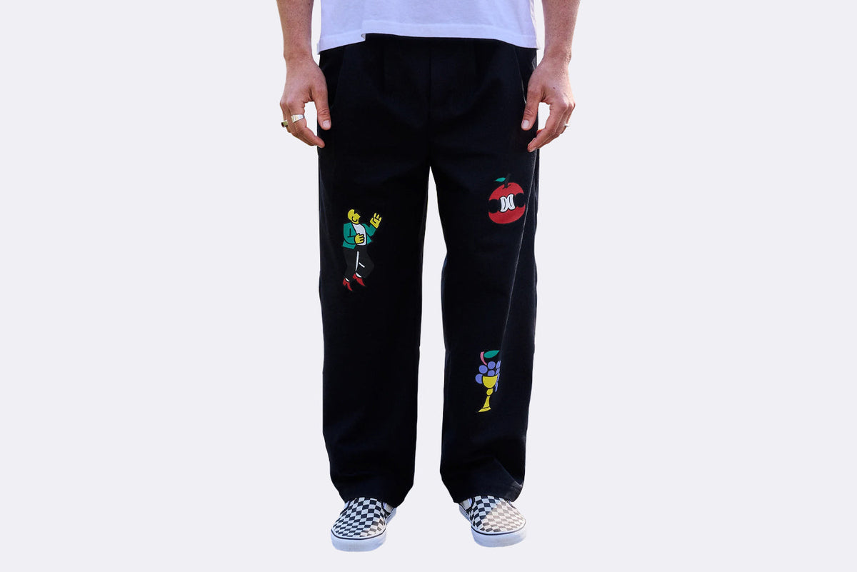NWHR Sobremesa Black Printed Chinos - featured product view