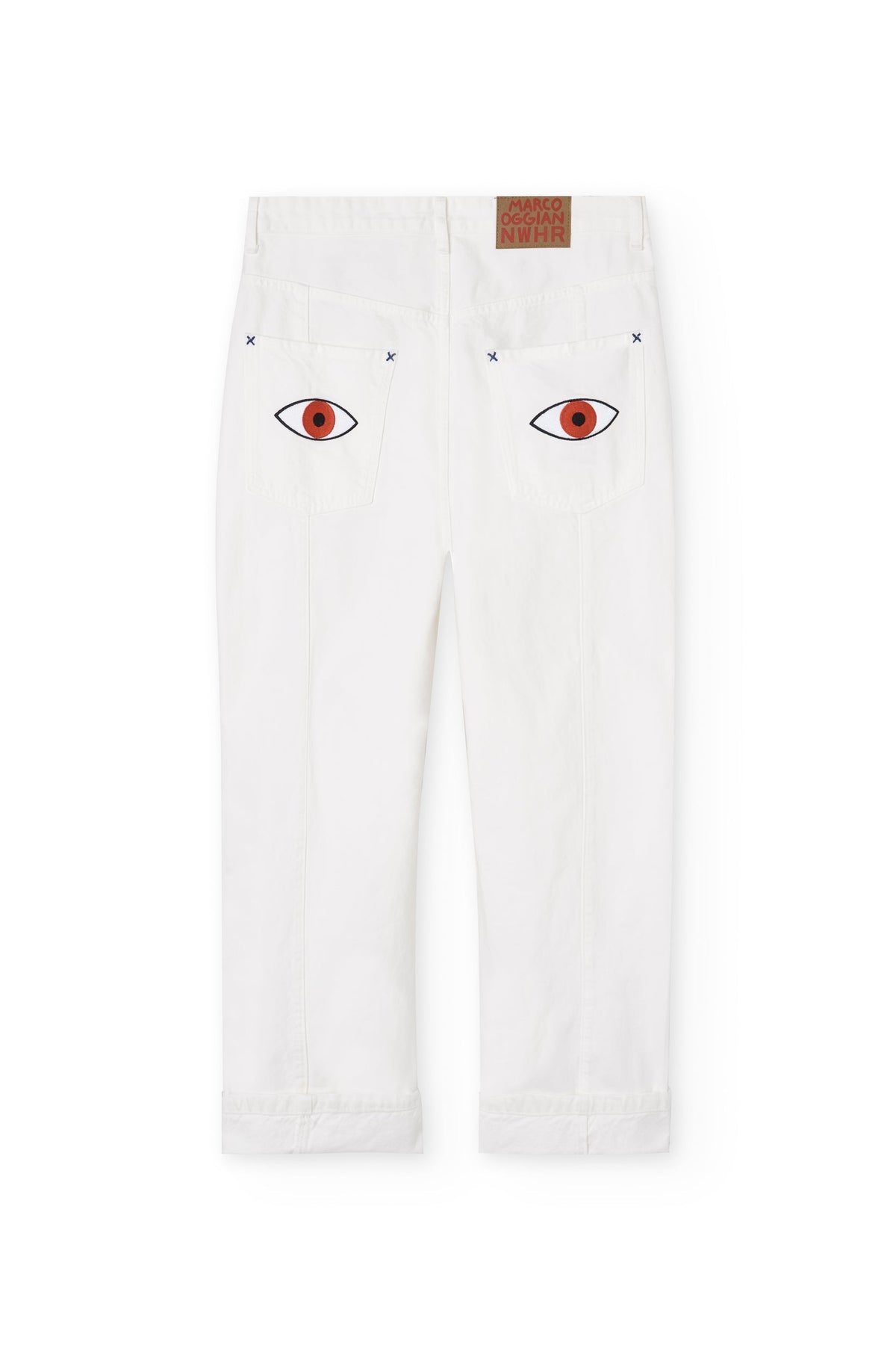 NWHR Hope Heals White Pleated Trousers, official detail