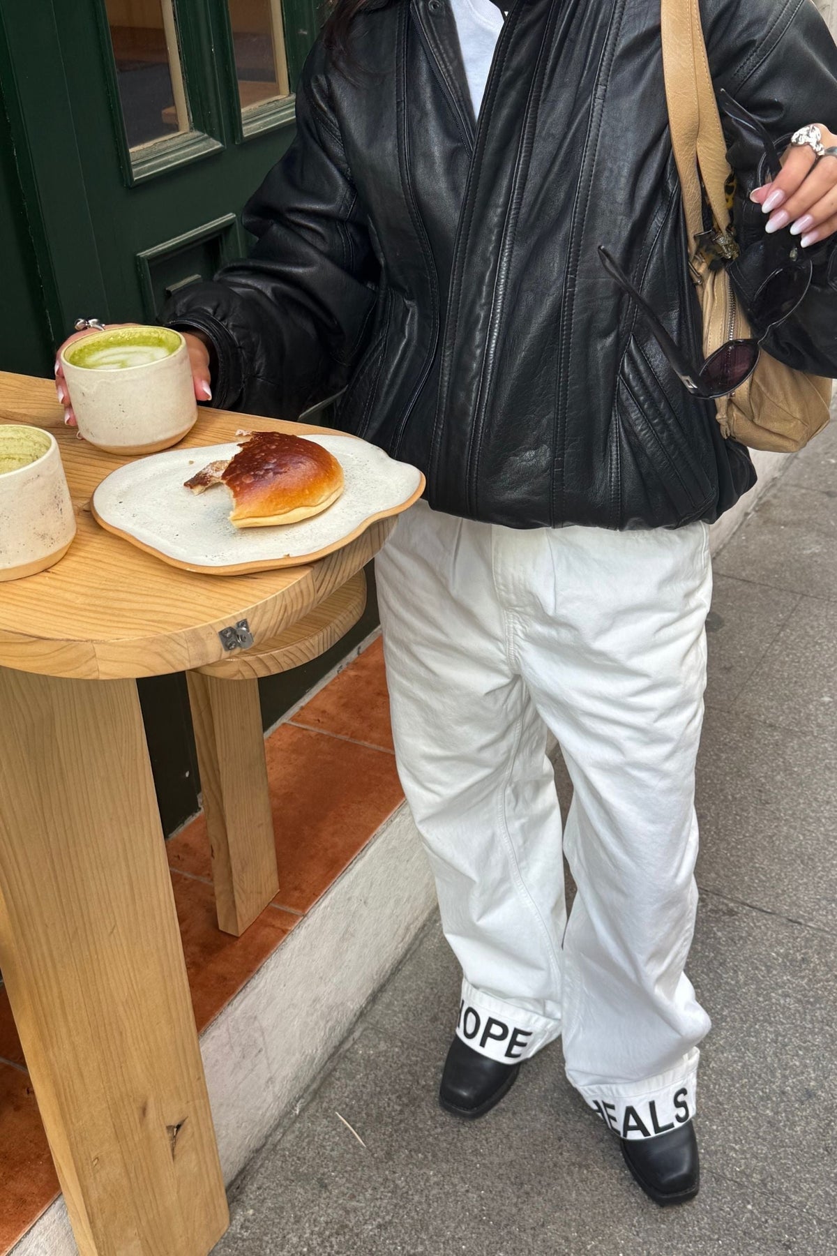 NWHR Hope Heals White Pleated Trousers, official alternative view