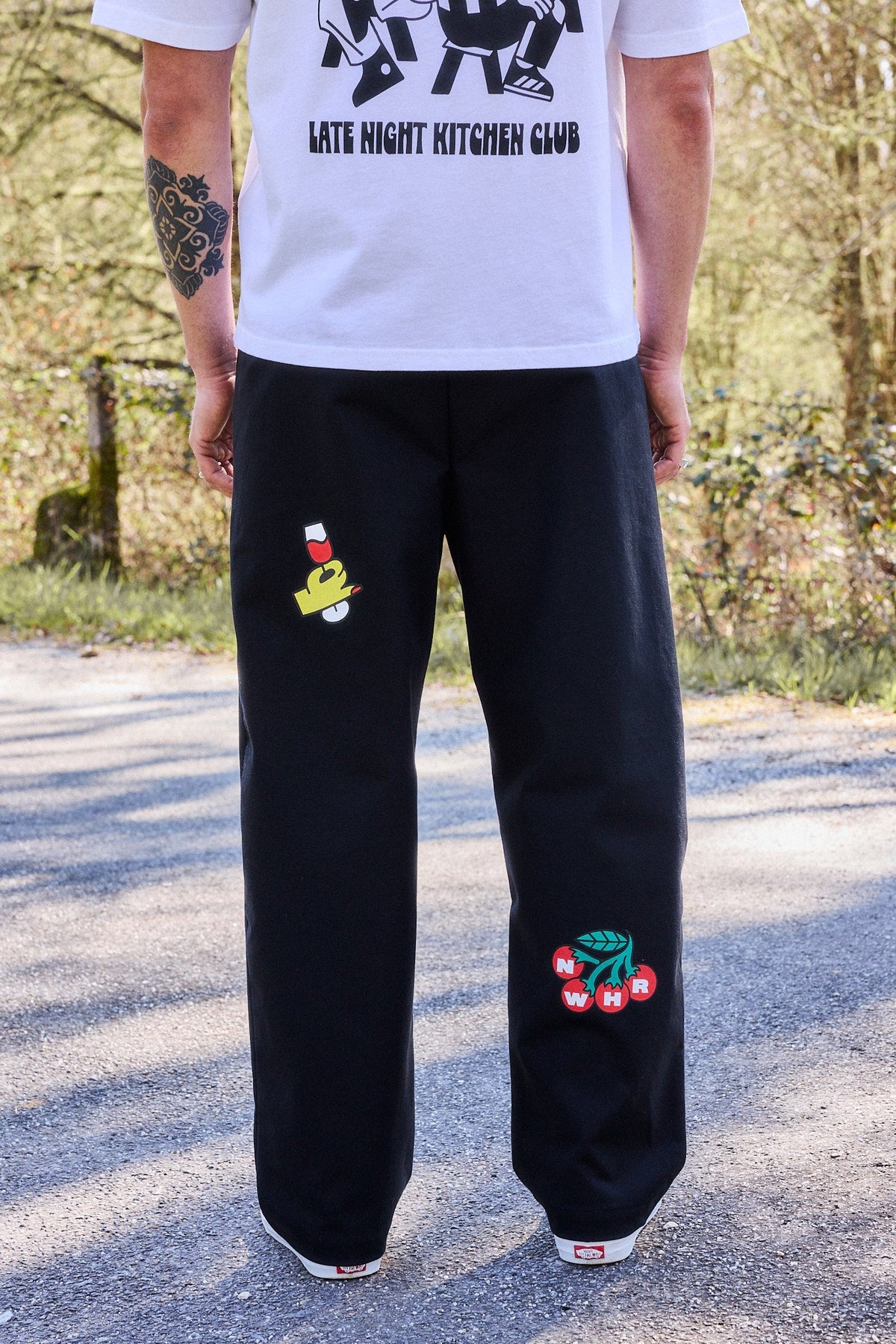 NWHR Printed Black Sobremesa Chinos, official detail